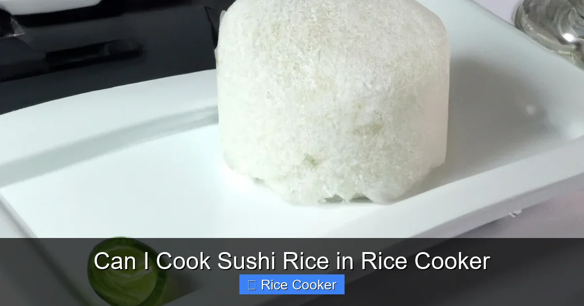 Can I Cook Sushi Rice in Rice Cooker