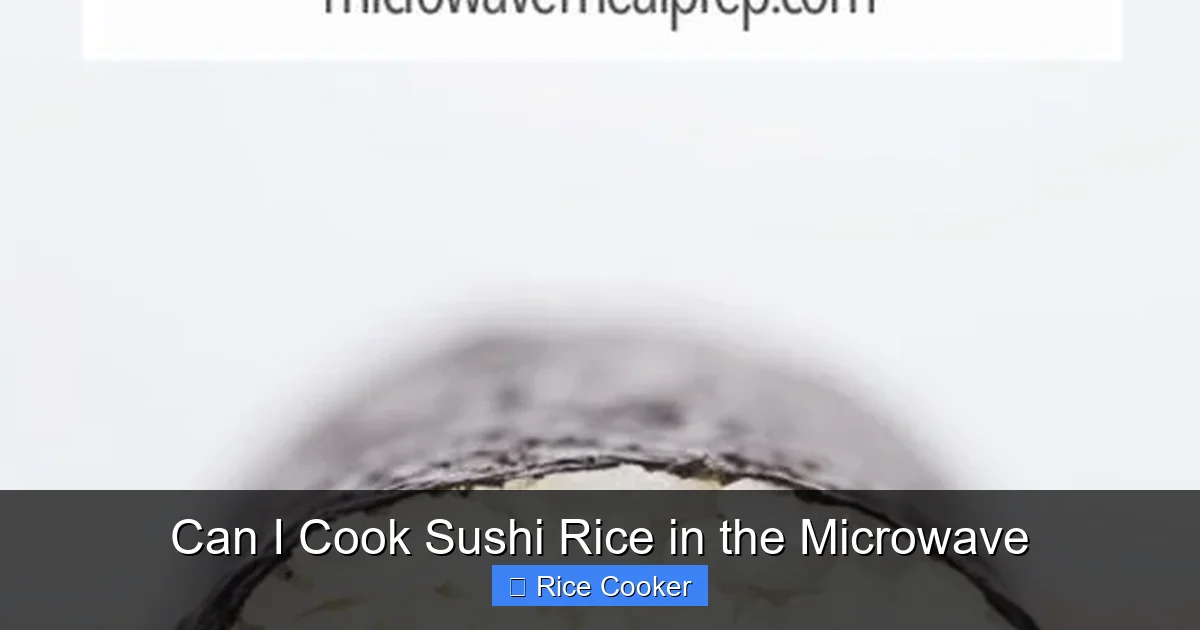 Can I Cook Sushi Rice in the Microwave