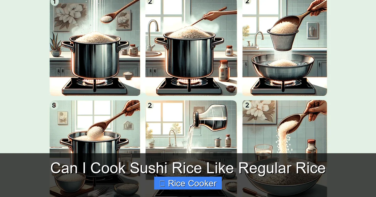 Can I Cook Sushi Rice Like Regular Rice
