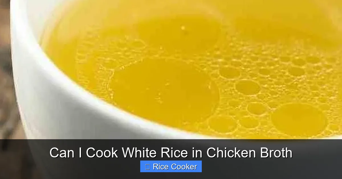 Can I Cook White Rice in Chicken Broth