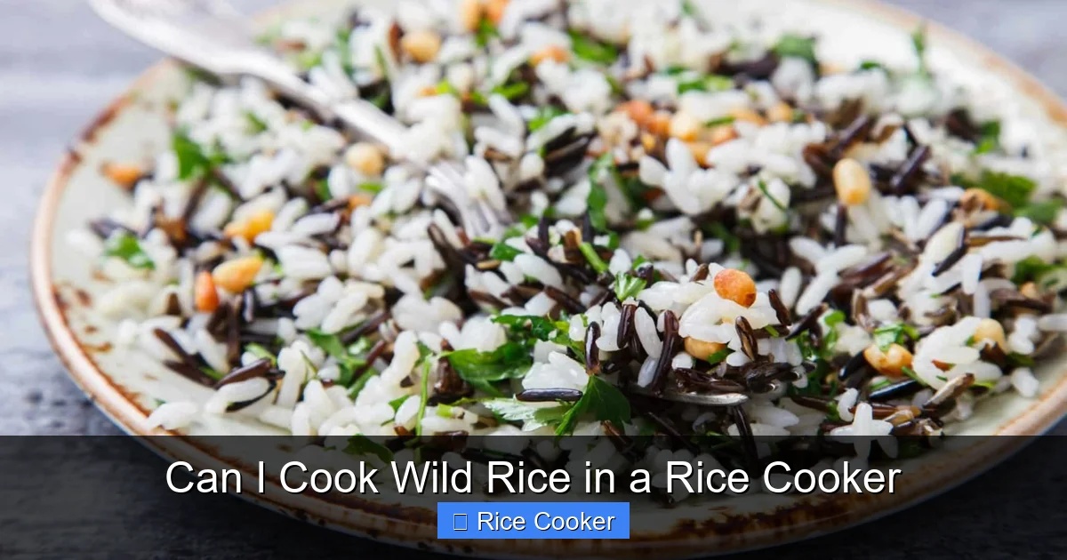 Can I Cook Wild Rice in a Rice Cooker