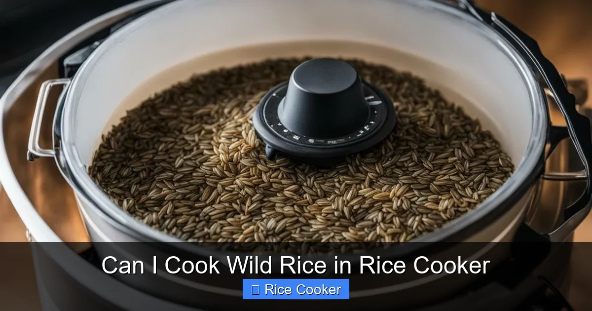 Can I Cook Wild Rice in Rice Cooker