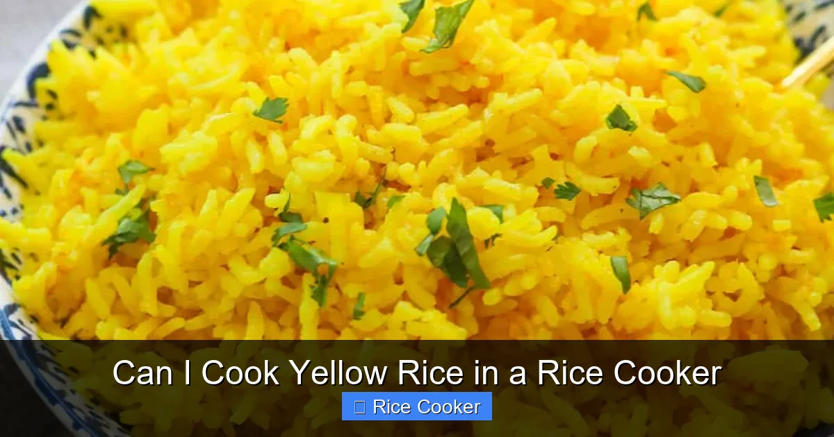 Can I Cook Yellow Rice in a Rice Cooker