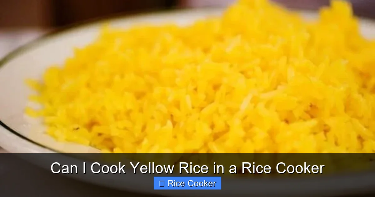 Can I Cook Yellow Rice in a Rice Cooker
