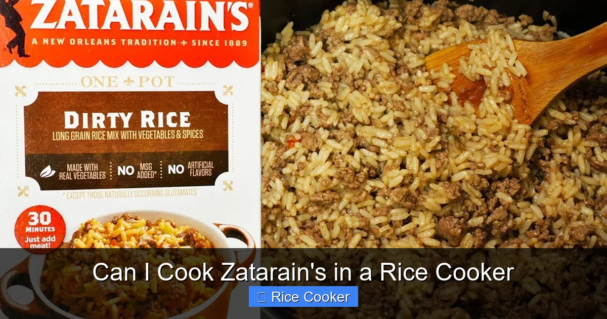 Can I Cook Zatarain's in a Rice Cooker