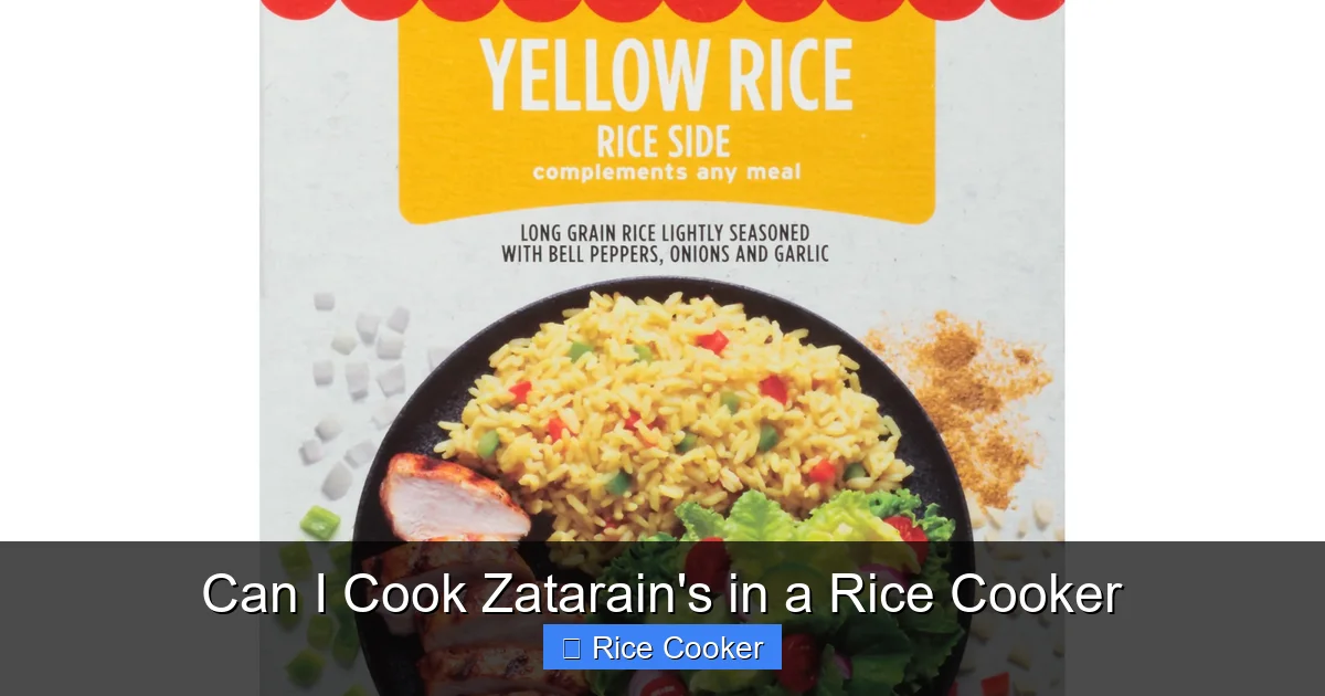 Can I Cook Zatarain's in a Rice Cooker