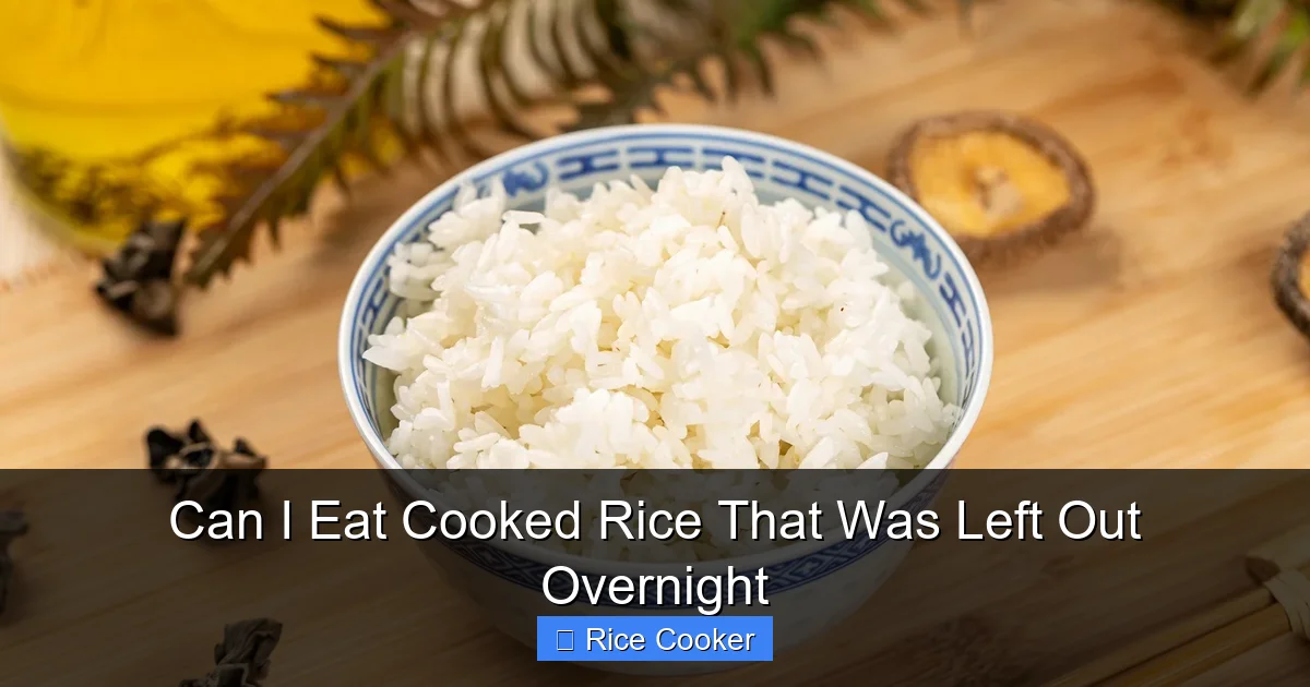 Can I Eat Cooked Rice That Was Left Out Overnight