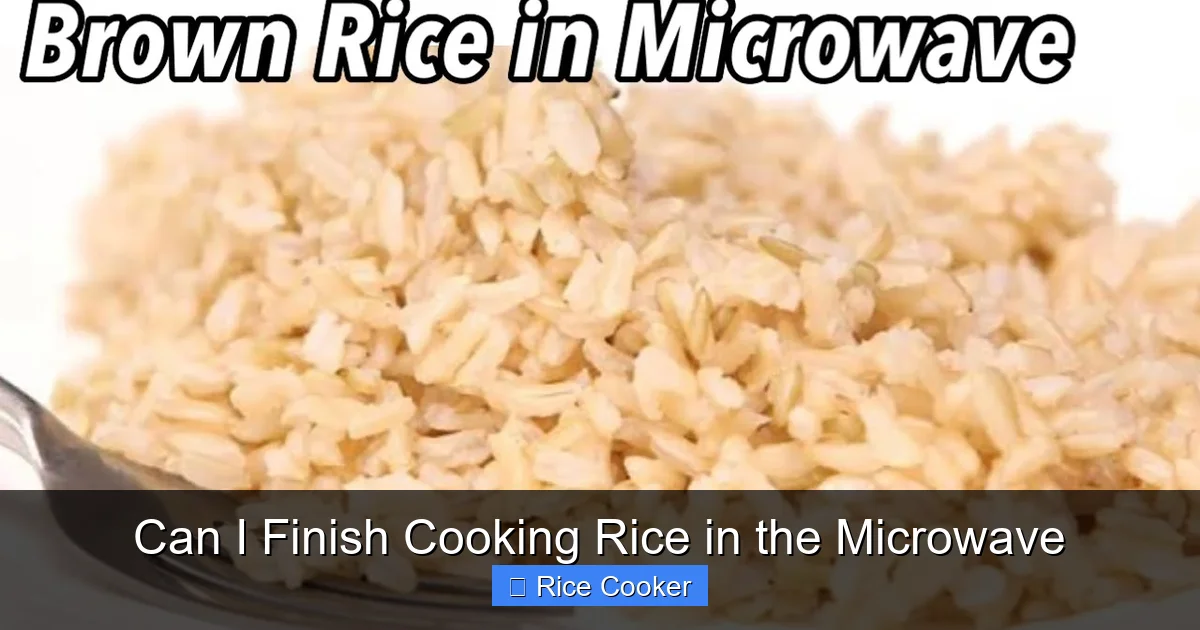 Can I Finish Cooking Rice in the Microwave