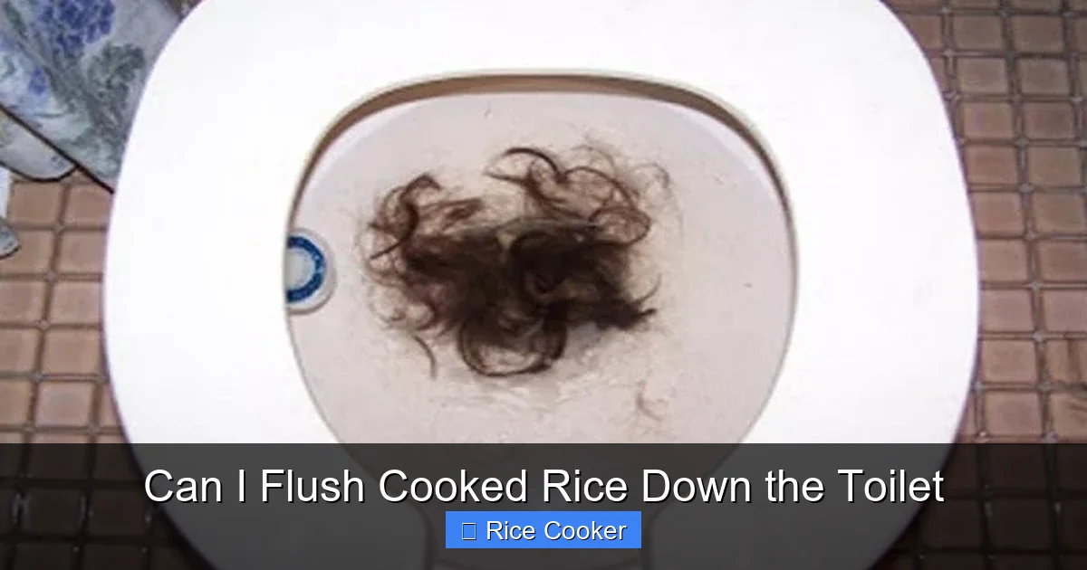 Can I Flush Cooked Rice Down the Toilet