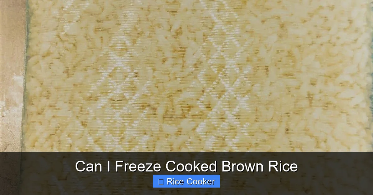 Can I Freeze Cooked Brown Rice