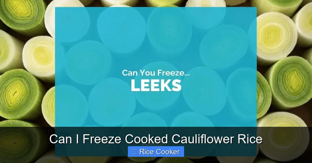 Can I Freeze Cooked Cauliflower Rice