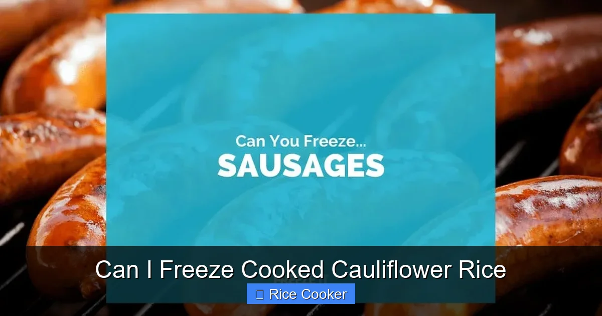Can I Freeze Cooked Cauliflower Rice