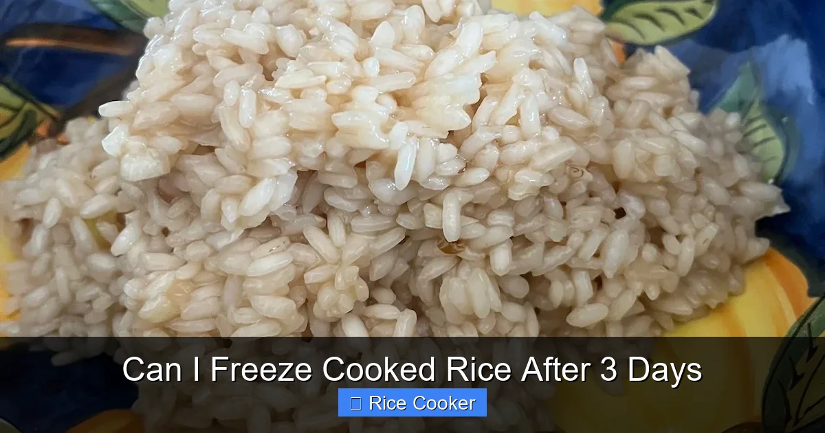 Can I Freeze Cooked Rice After 3 Days