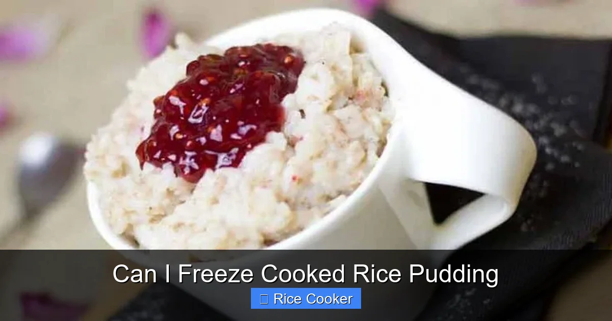 Can I Freeze Cooked Rice Pudding