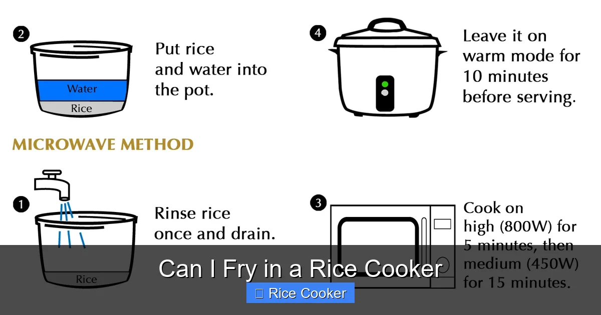 Can I Fry in a Rice Cooker