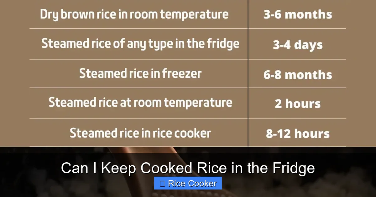 Can I Keep Cooked Rice in the Fridge