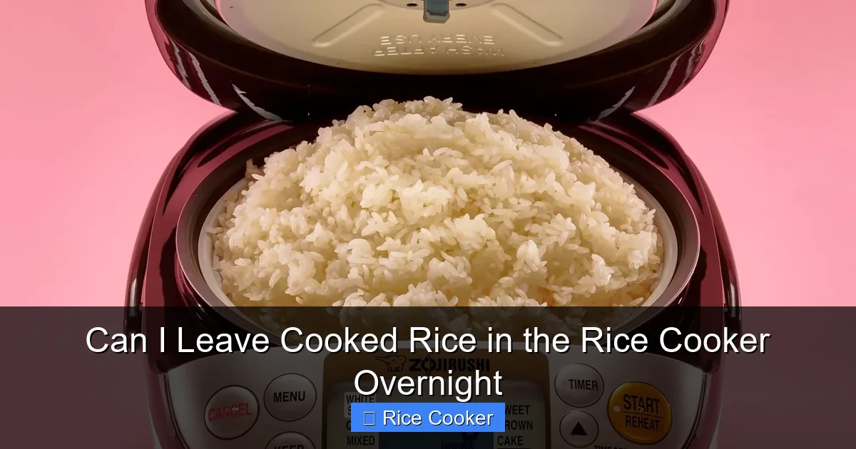 Can I Leave Cooked Rice in the Rice Cooker Overnight