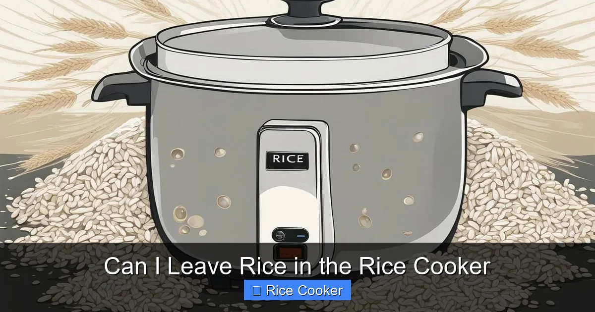Can I Leave Rice in the Rice Cooker