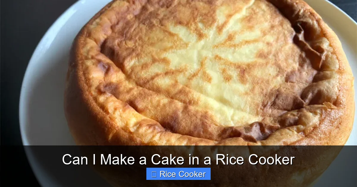 Can I Make a Cake in a Rice Cooker