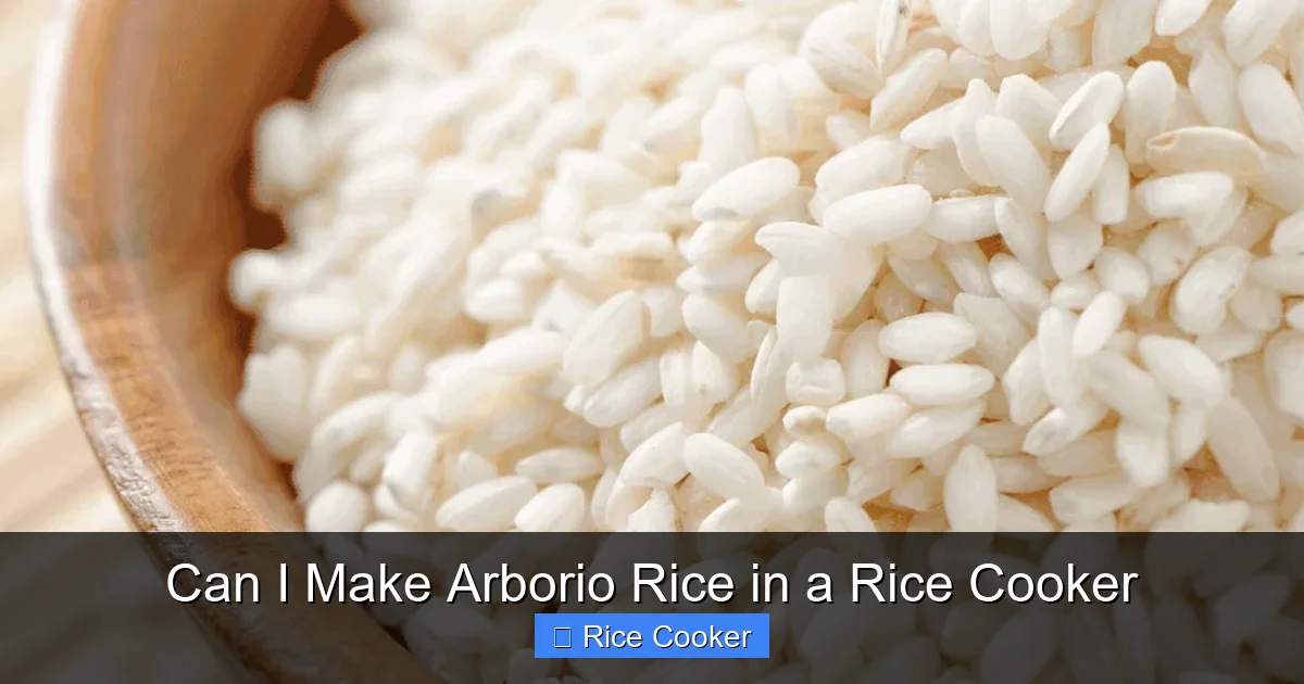 Can I Make Arborio Rice in a Rice Cooker