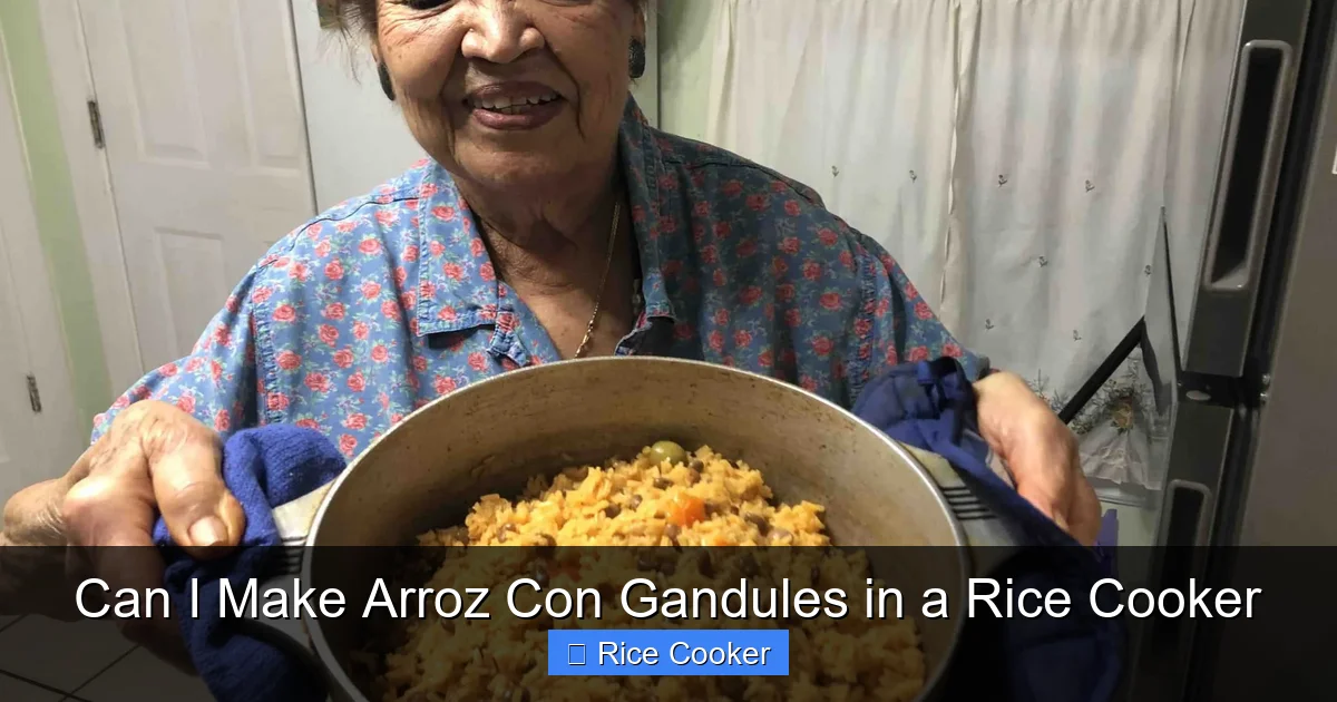 Can I Make Arroz Con Gandules in a Rice Cooker