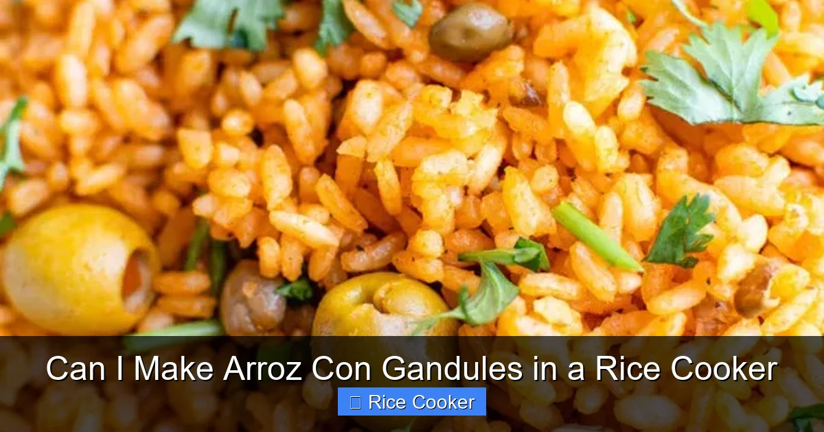 Can I Make Arroz Con Gandules in a Rice Cooker