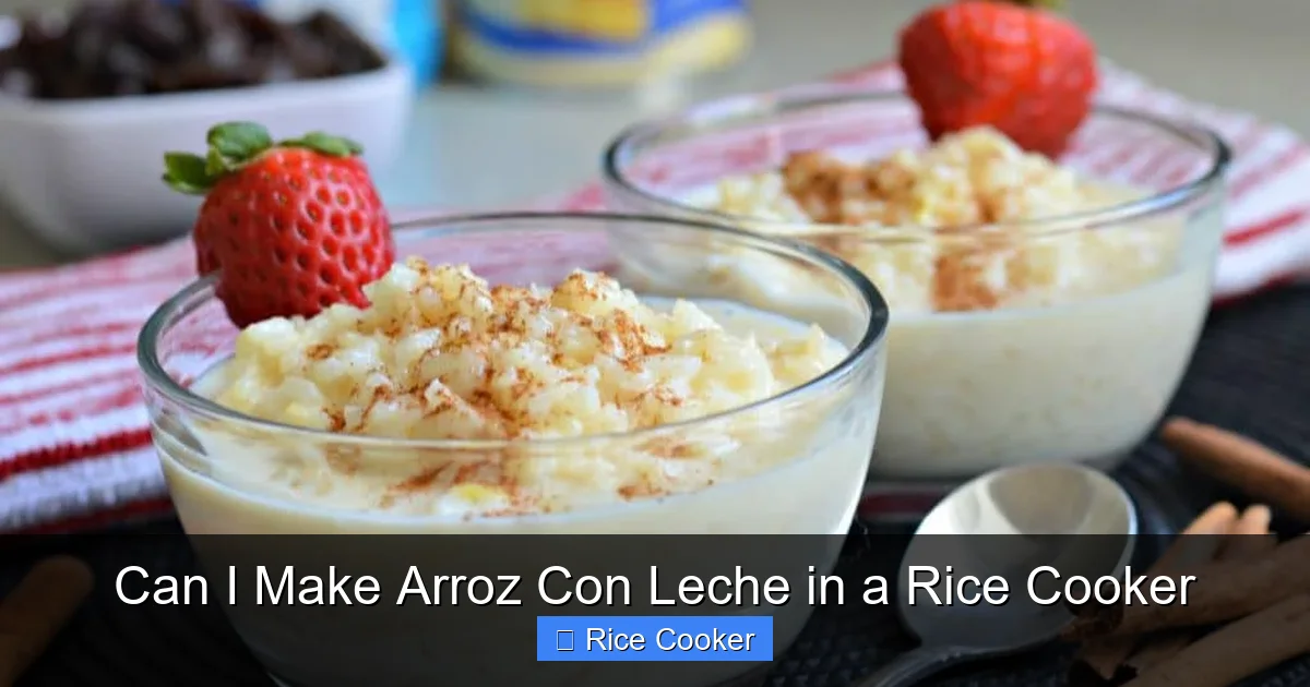 Can I Make Arroz Con Leche in a Rice Cooker