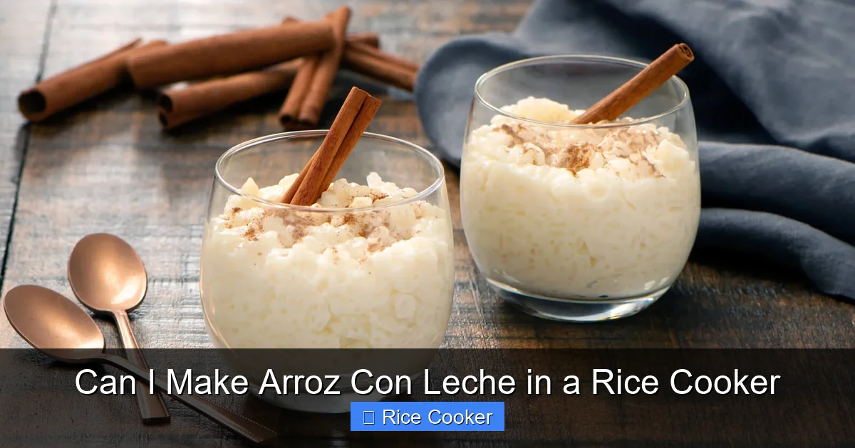 Can I Make Arroz Con Leche in a Rice Cooker