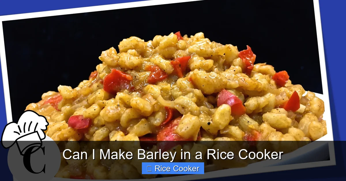 Can I Make Barley in a Rice Cooker