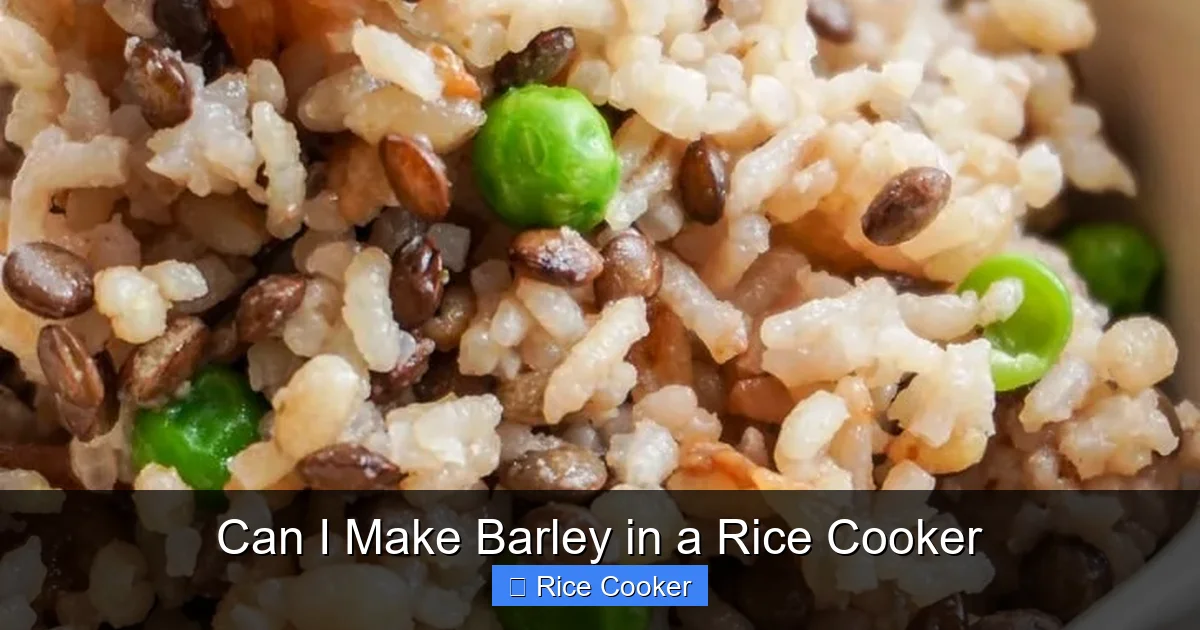 Can I Make Barley in a Rice Cooker