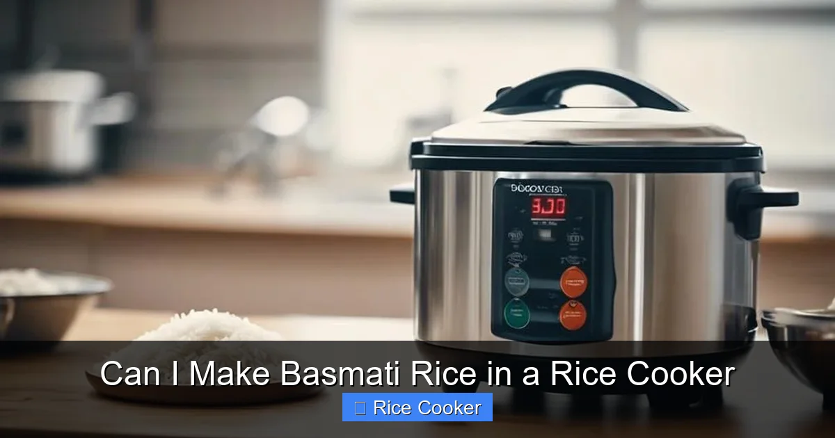Can I Make Basmati Rice in a Rice Cooker