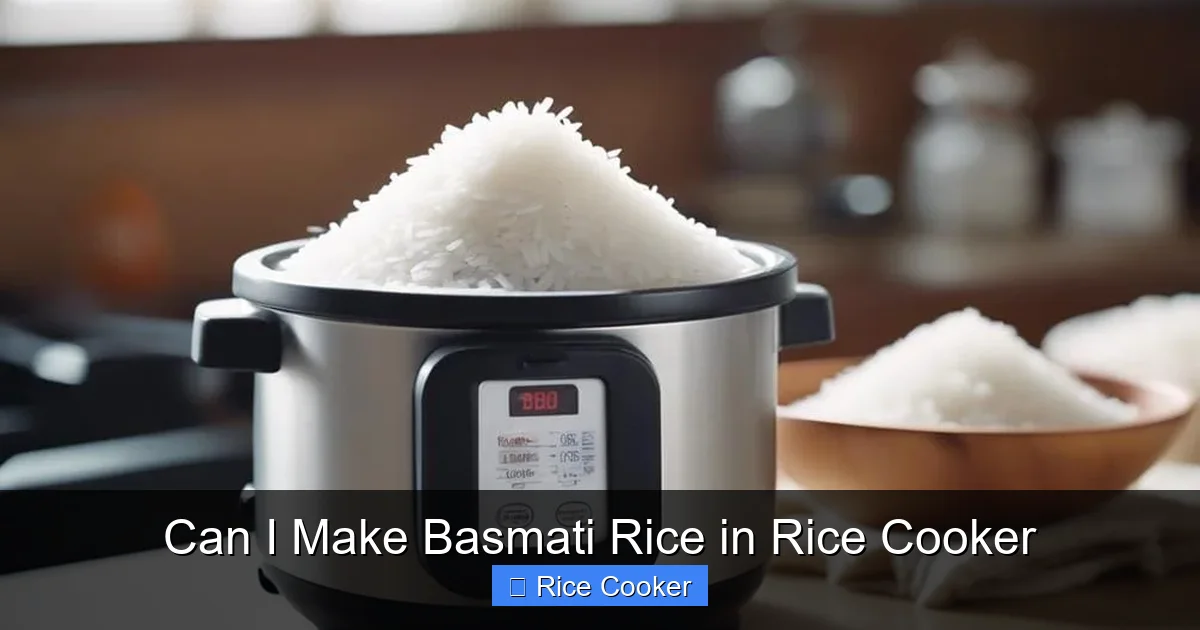 Can I Make Basmati Rice in Rice Cooker