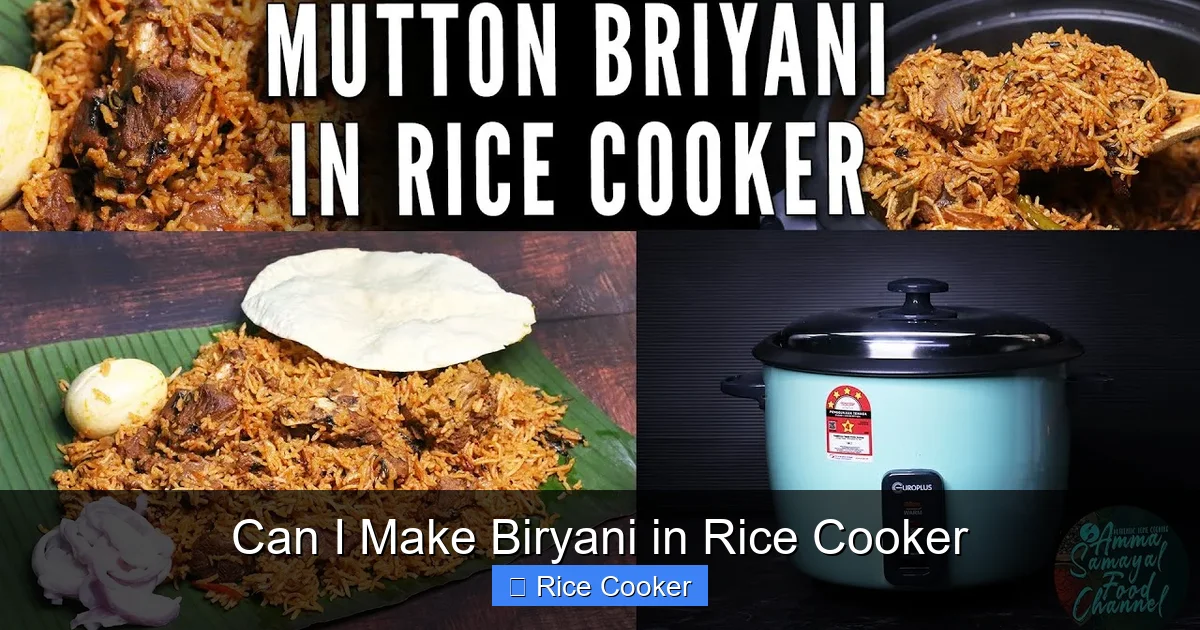 Can I Make Biryani in Rice Cooker