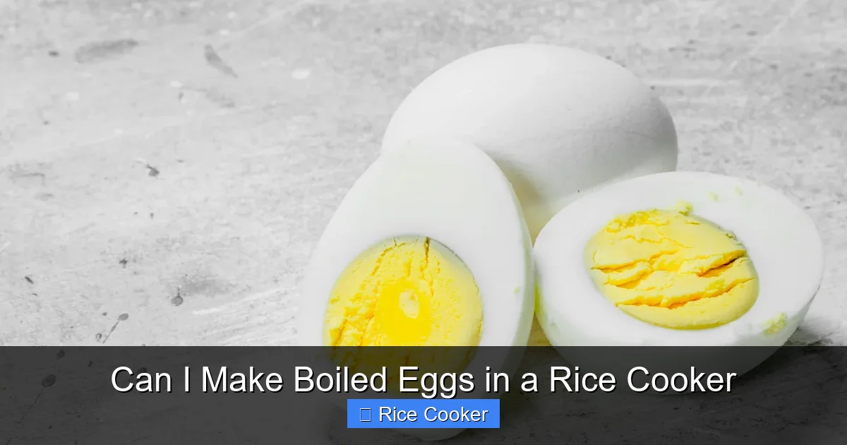 Can I Make Boiled Eggs in a Rice Cooker