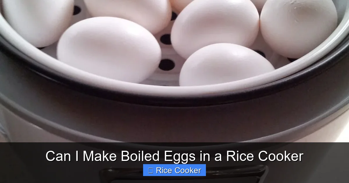 Can I Make Boiled Eggs in a Rice Cooker