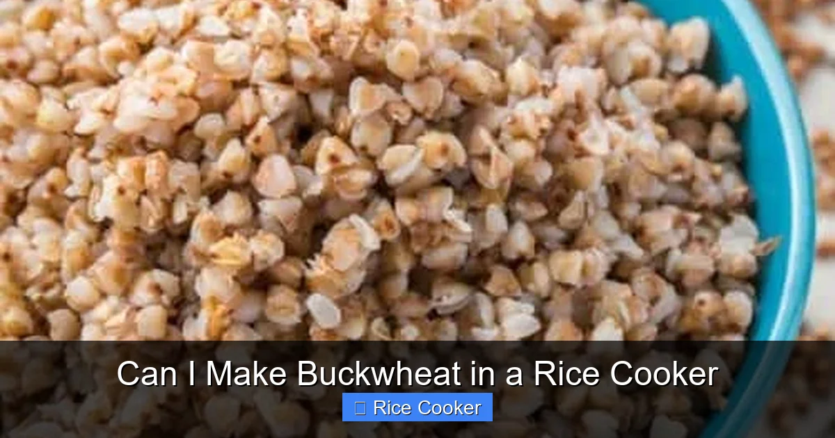 Can I Make Buckwheat in a Rice Cooker