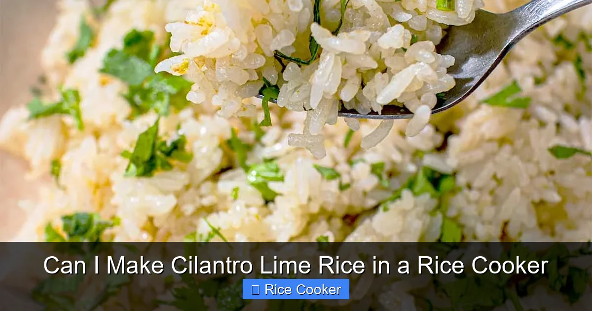 Can I Make Cilantro Lime Rice in a Rice Cooker