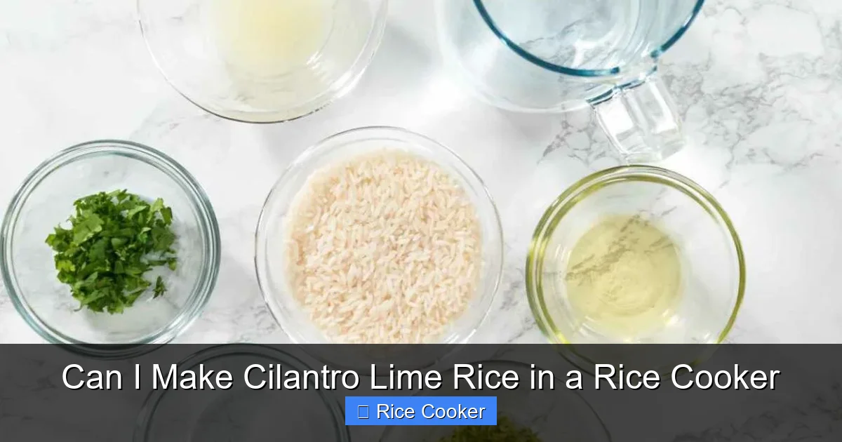 Can I Make Cilantro Lime Rice in a Rice Cooker