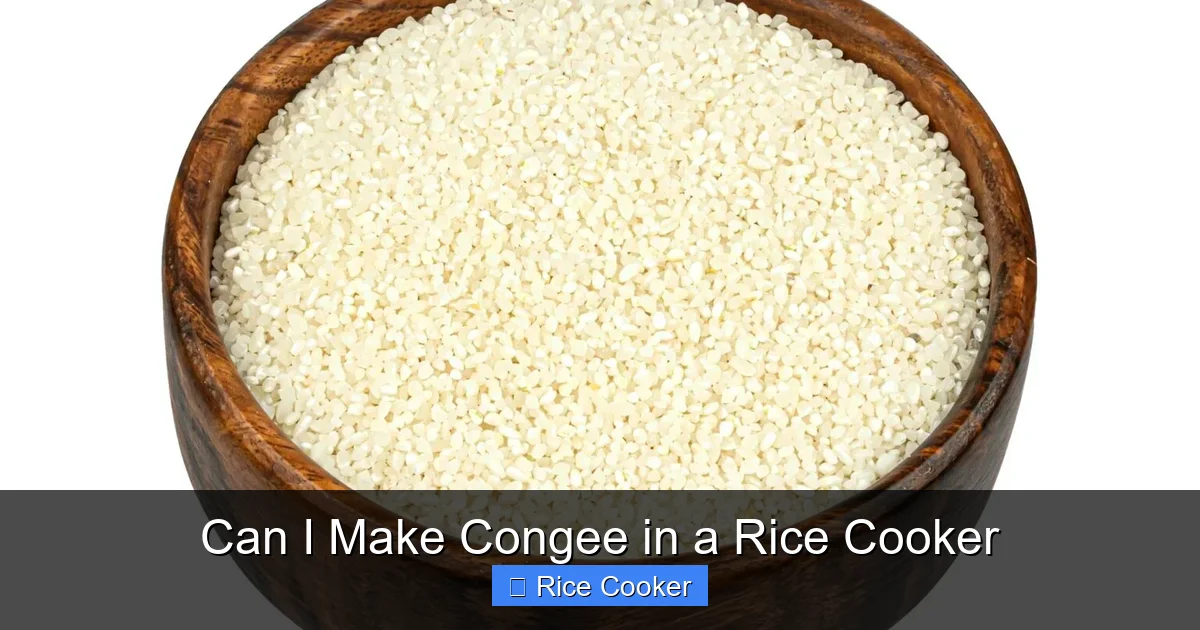 Can I Make Congee in a Rice Cooker