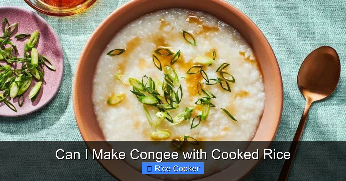 Can I Make Congee with Cooked Rice