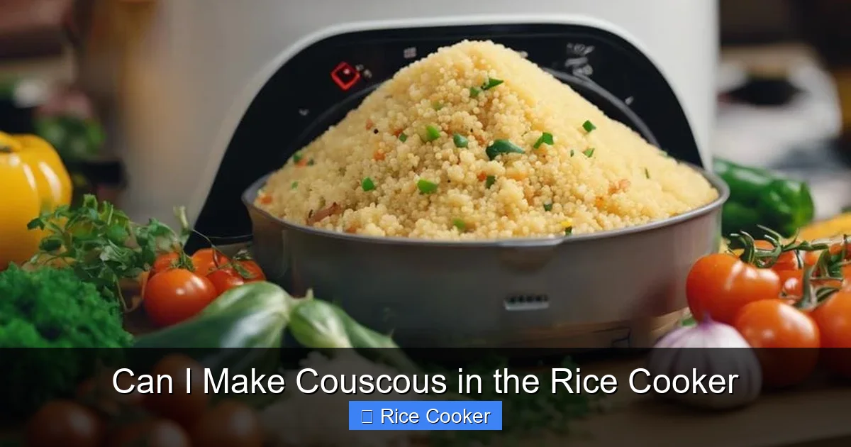 Can I Make Couscous in the Rice Cooker