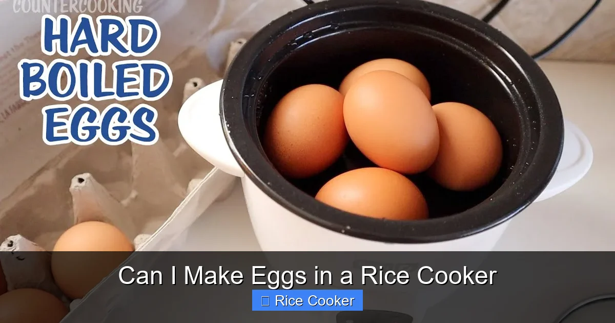 Can I Make Eggs in a Rice Cooker