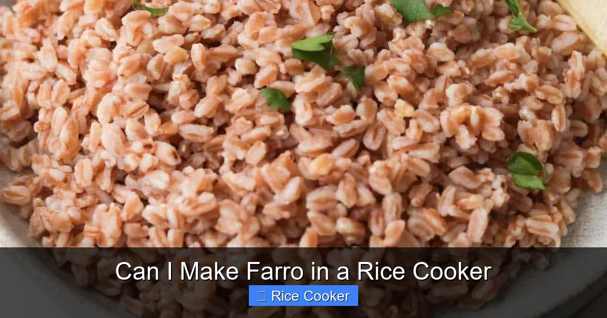Can I Make Farro in a Rice Cooker