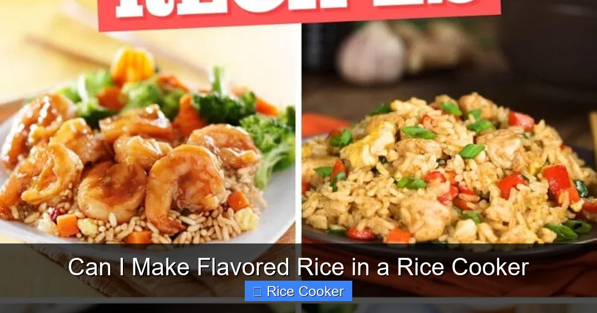 Can I Make Flavored Rice in a Rice Cooker
