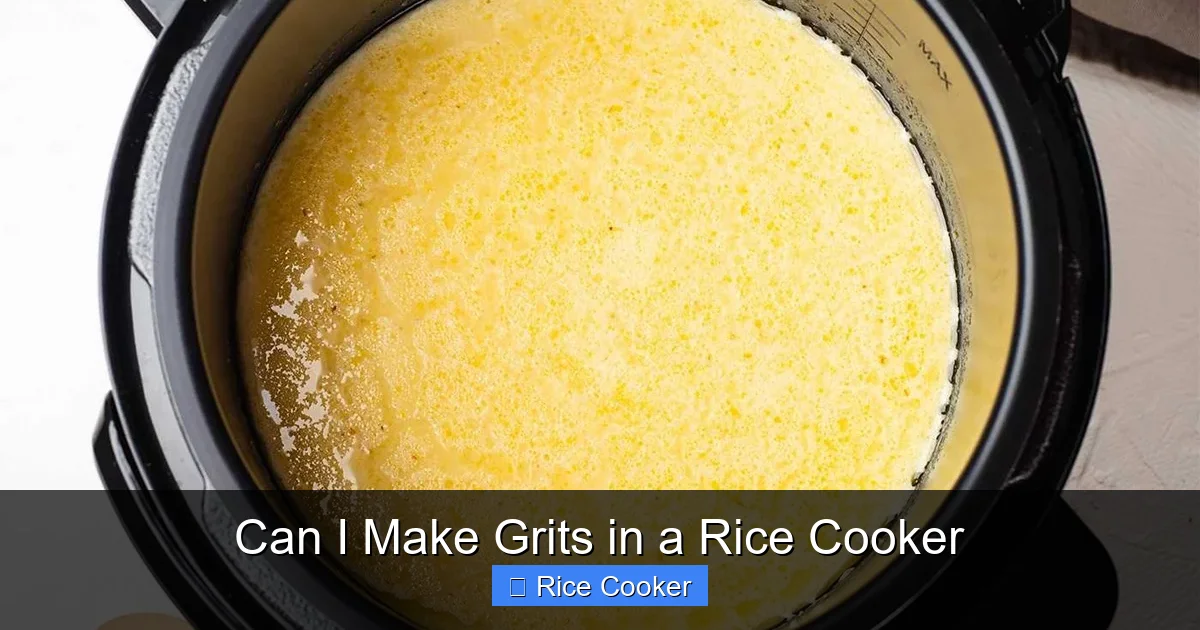 Can I Make Grits in a Rice Cooker