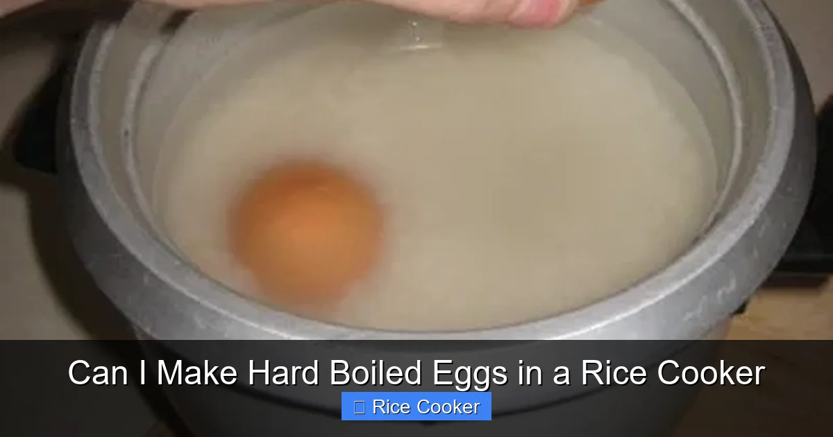 Can I Make Hard Boiled Eggs in a Rice Cooker