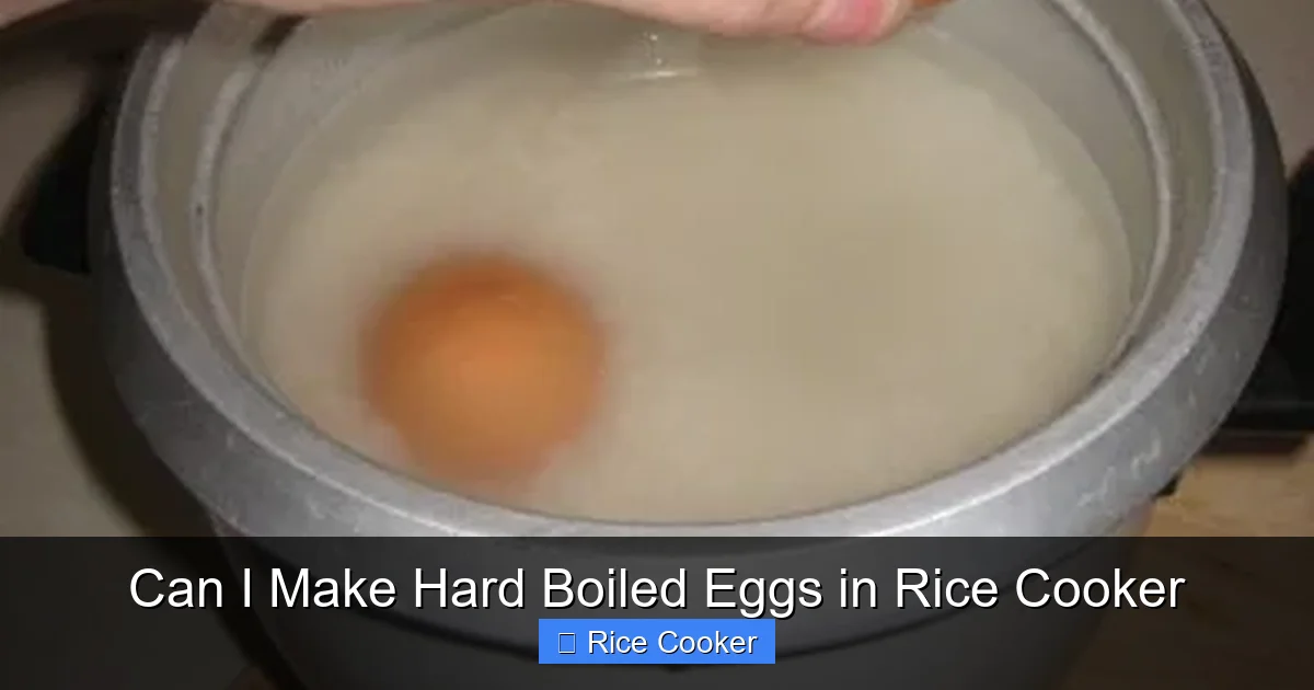 Can I Make Hard Boiled Eggs in Rice Cooker