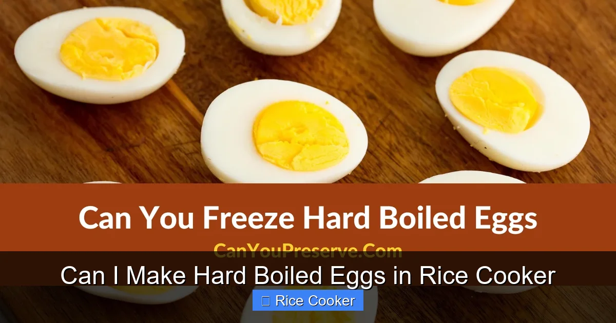 Can I Make Hard Boiled Eggs in Rice Cooker