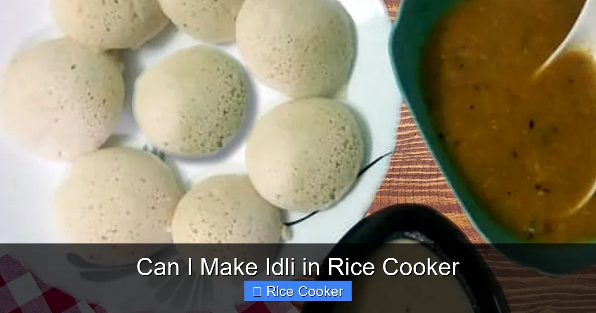 Can I Make Idli in Rice Cooker