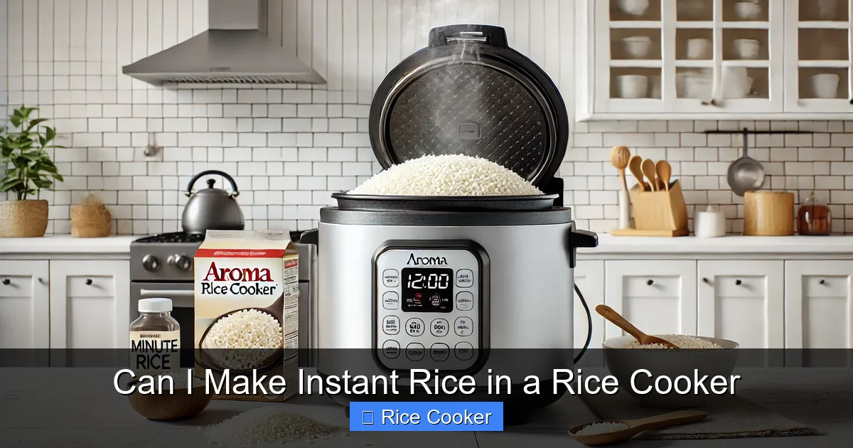 Can I Make Instant Rice in a Rice Cooker
